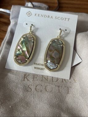 New KS gold Danielle feather weight  drop earrings